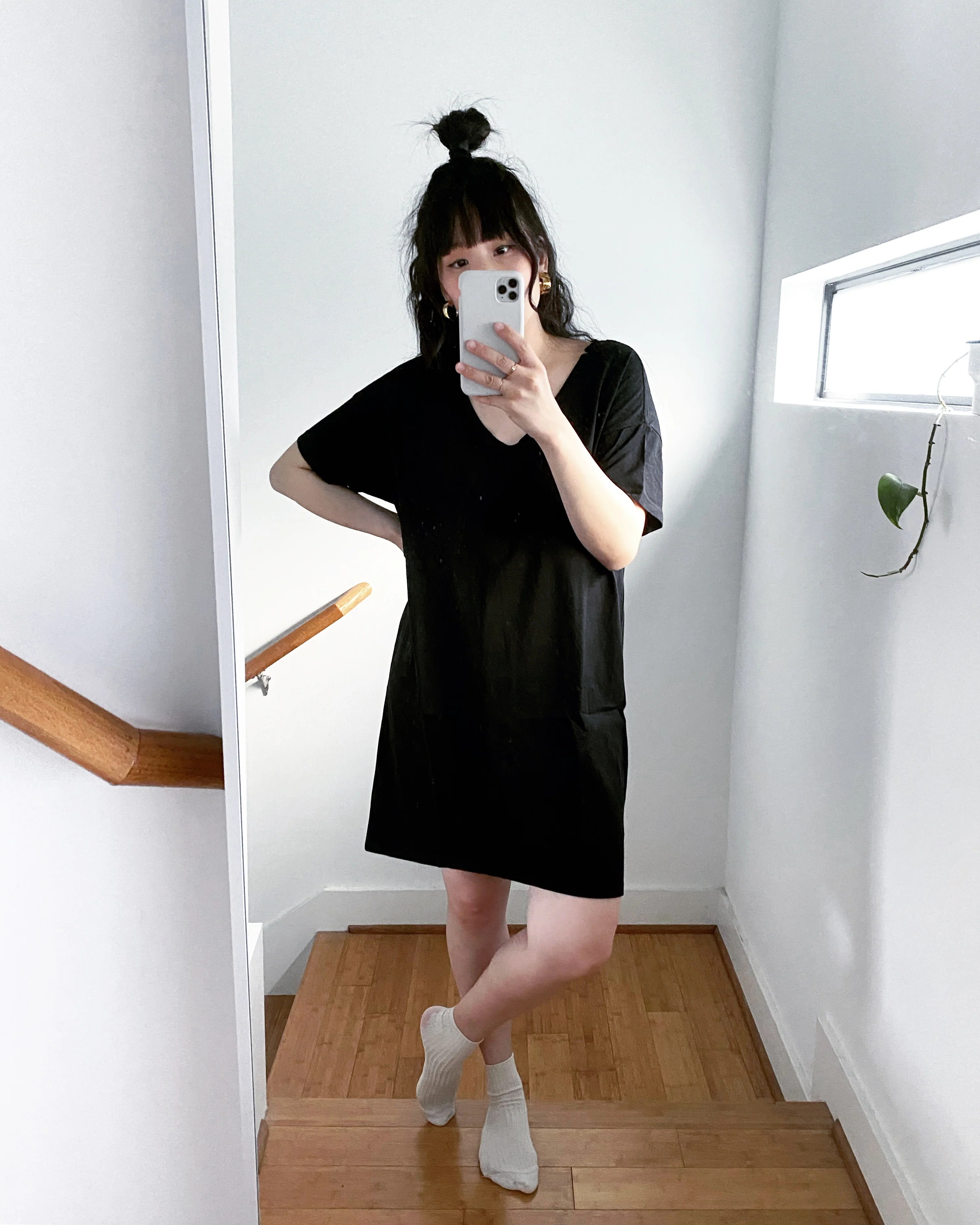 #60 Tee Dress, White Wash - Image 4