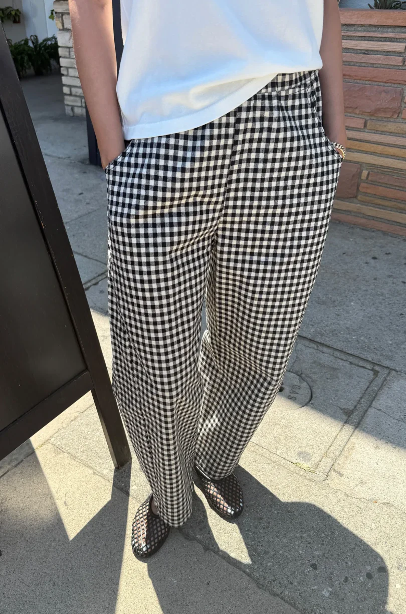Arc Pants, Black Gingham - Image 3