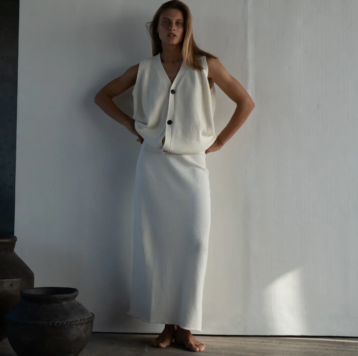 Arthur Knit Vest, Cream - Image 12