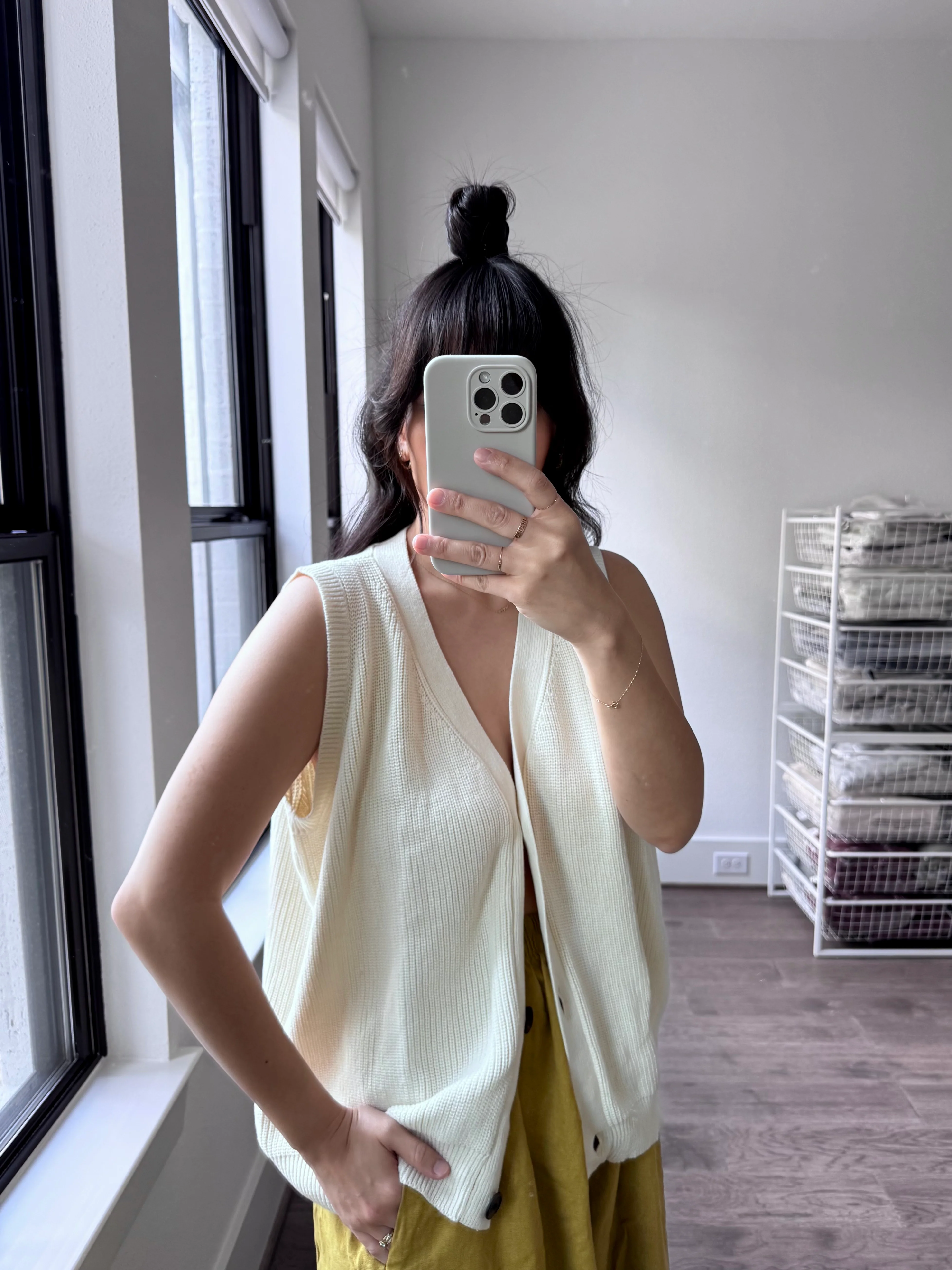 Arthur Knit Vest, Cream - Image 6