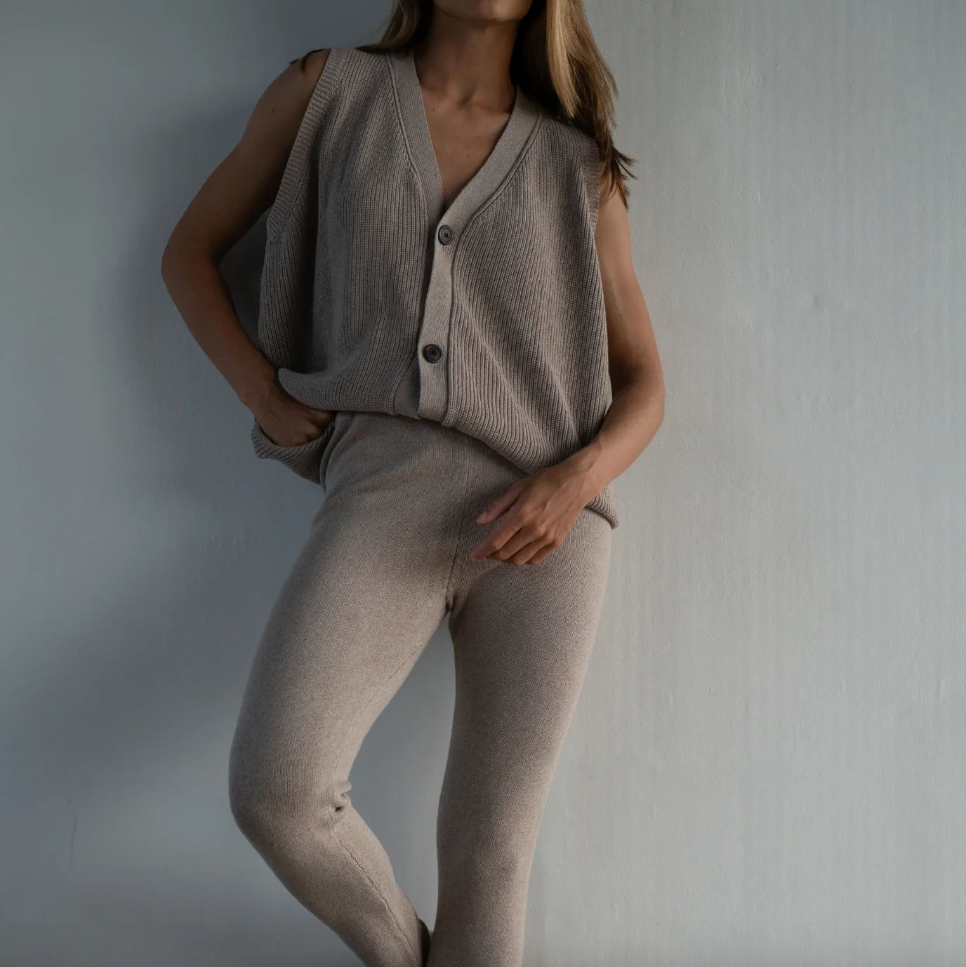 Arthur Knit Vest, Fawn - Image 8