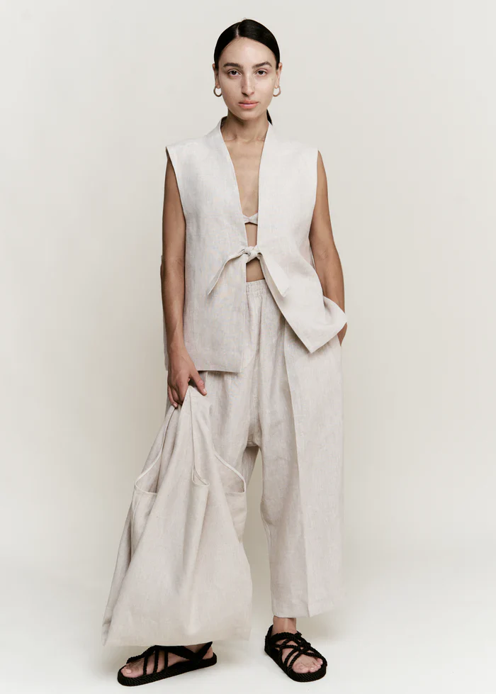 Easy Pant, Oatmeal Melange Linen - Image 11
