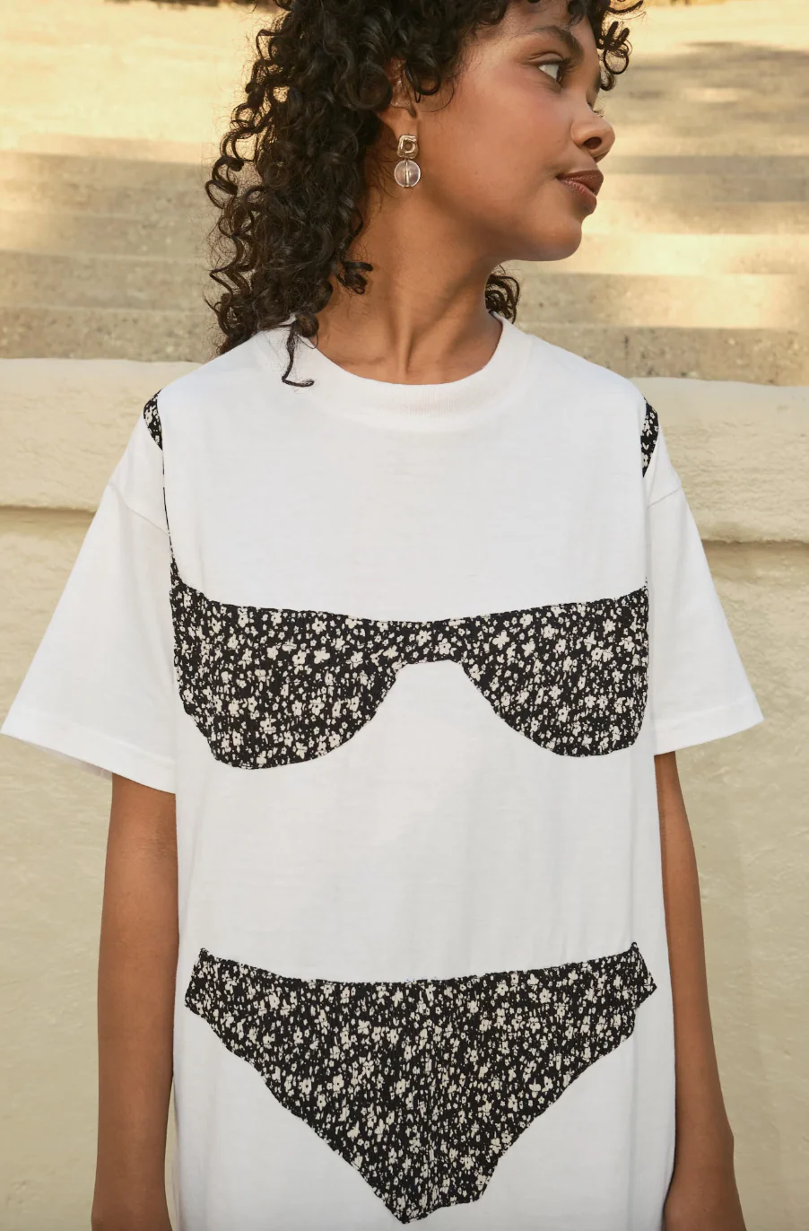 Florida Woman Appliqué Dress, Black Floral - Image 10