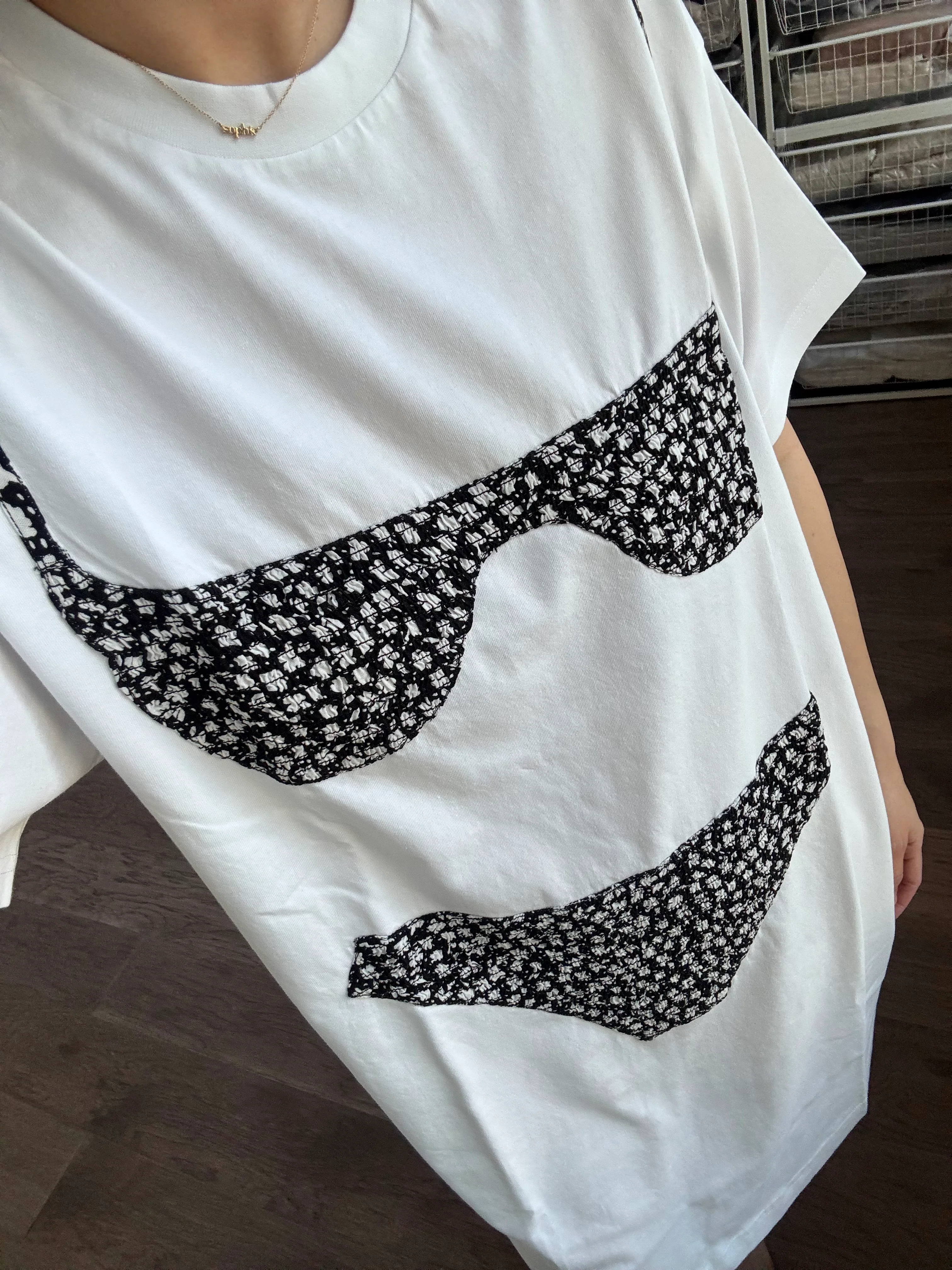 Florida Woman Appliqué Dress, Black Floral - Image 11