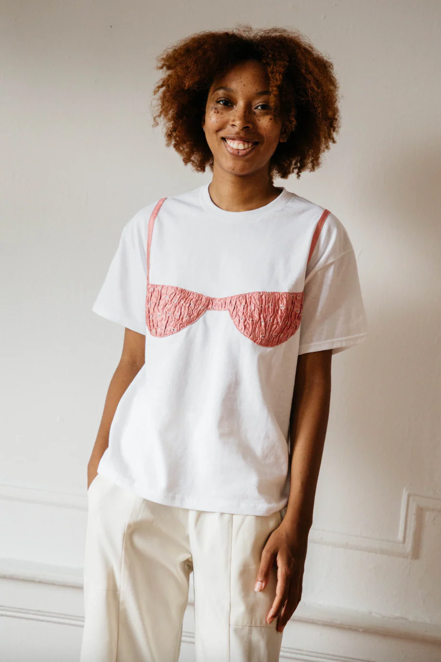 Florida Woman Appliqué T, White/Pink Paisley - Image 7