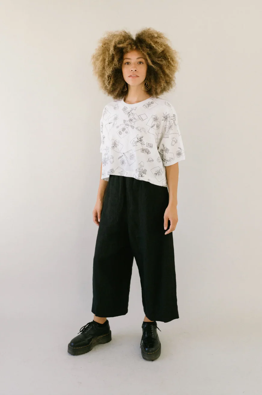 Mid Easy Pant, Black Linen - Image 8