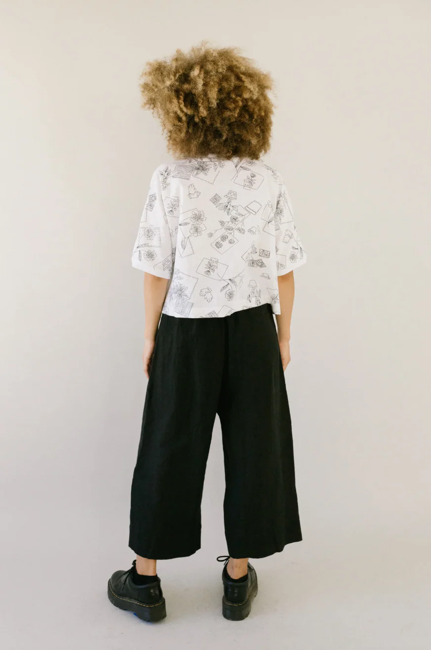 Mid Easy Pant, Black Linen - Image 9