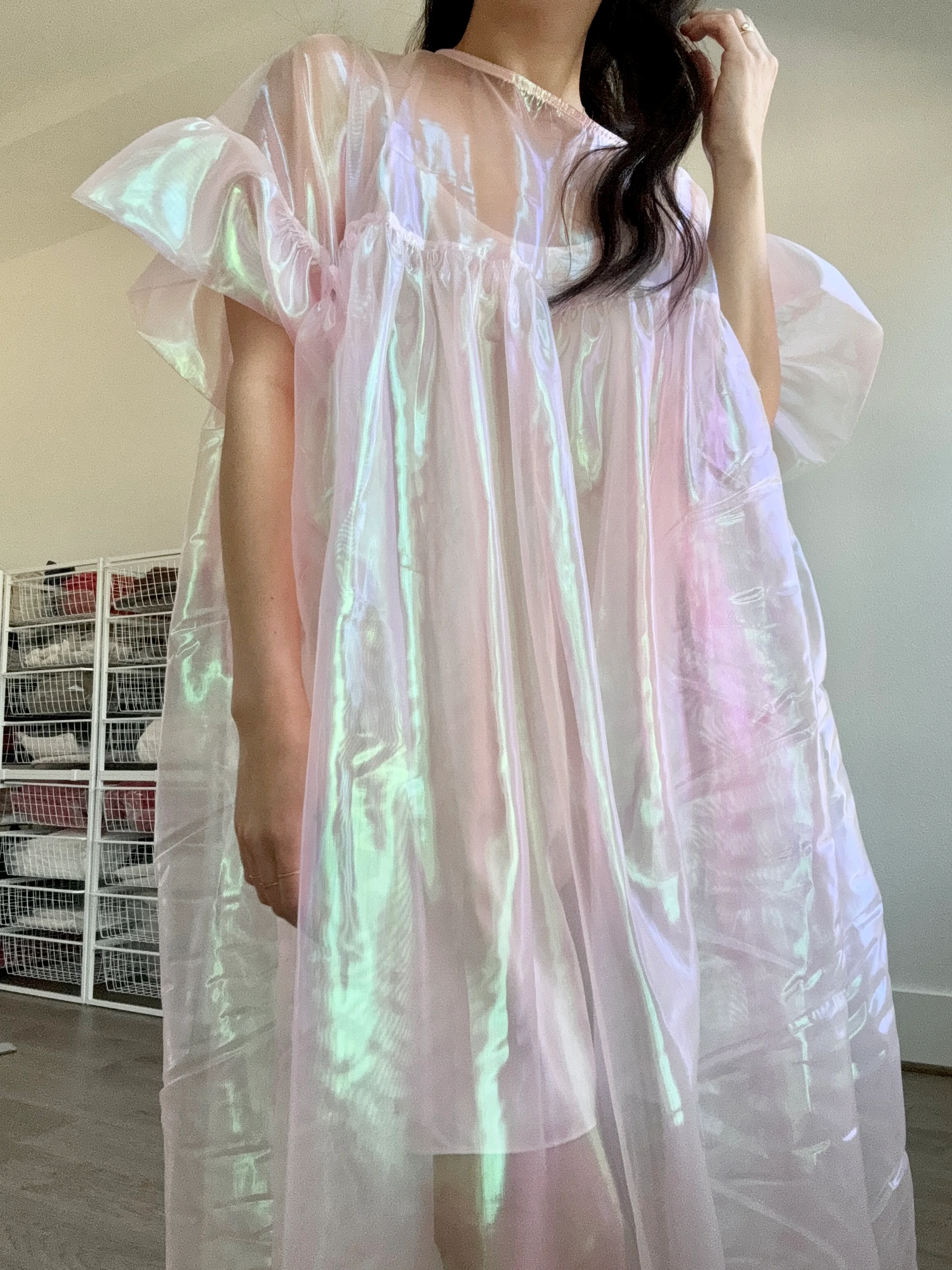 Mushroom Dress, Pink Metallic - Image 4