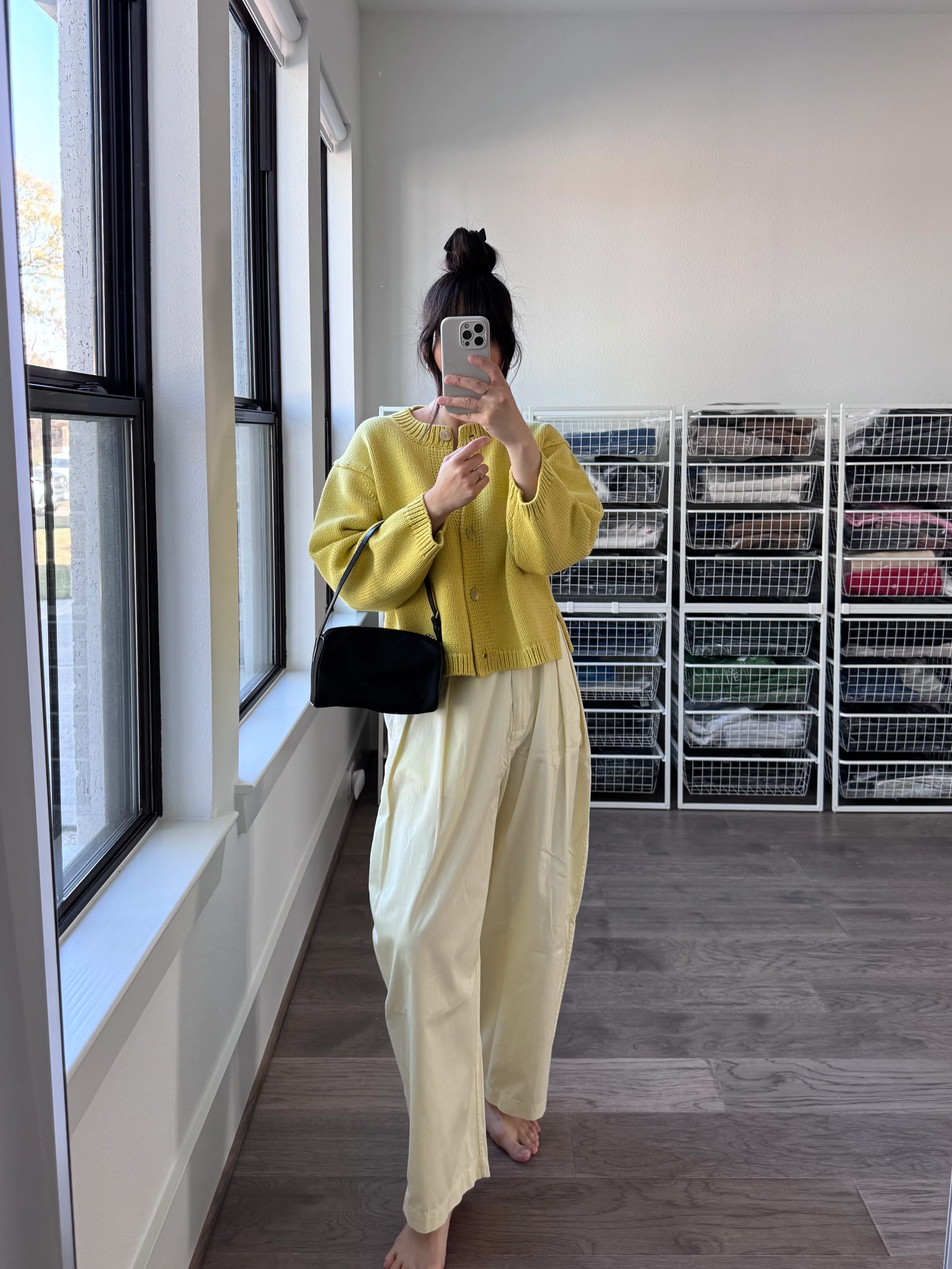 Shiloh Cotton Cardigan, Lemon - Image 6