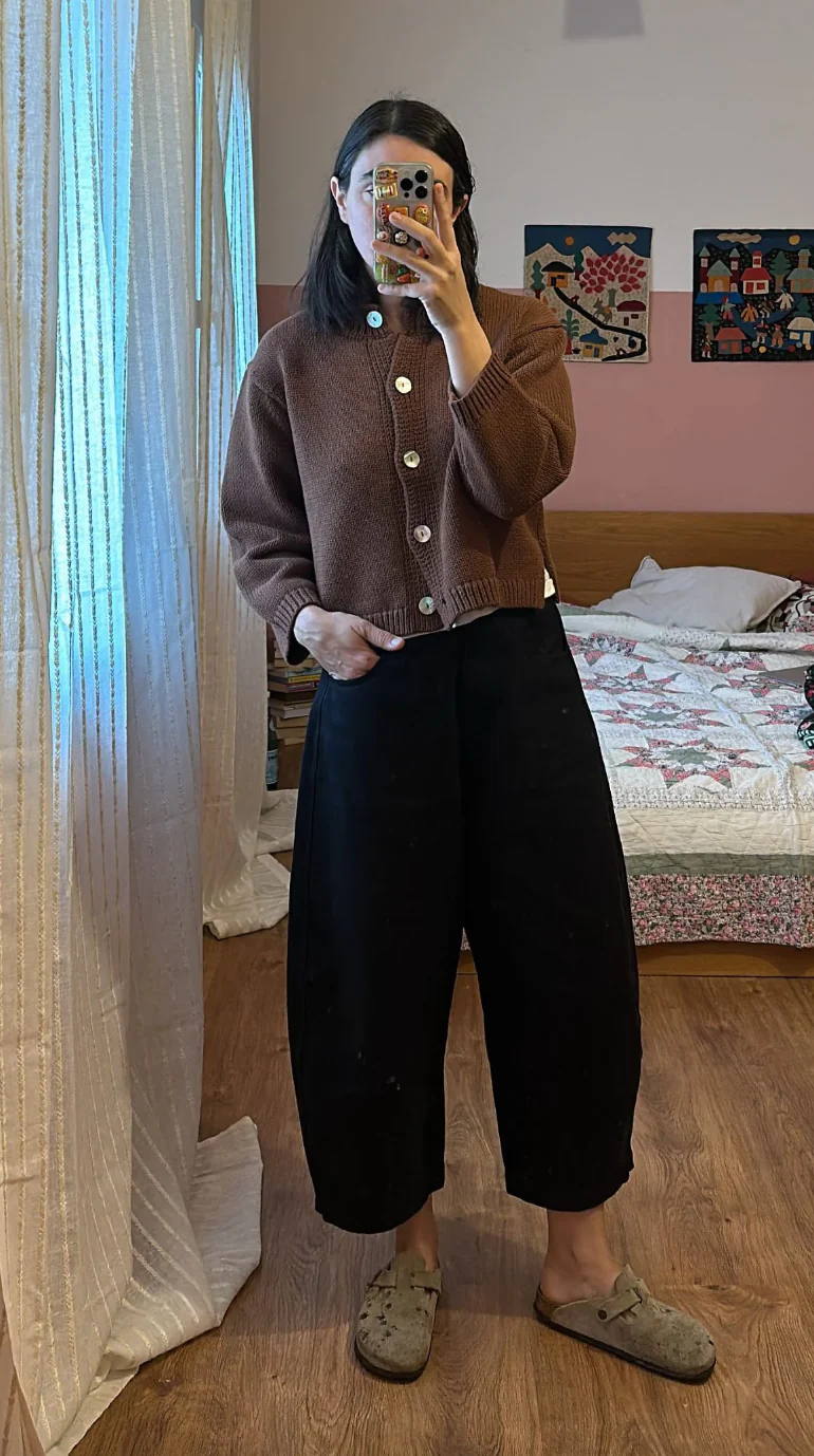 Shiloh Cotton Cardigan, Mocha - Image 10