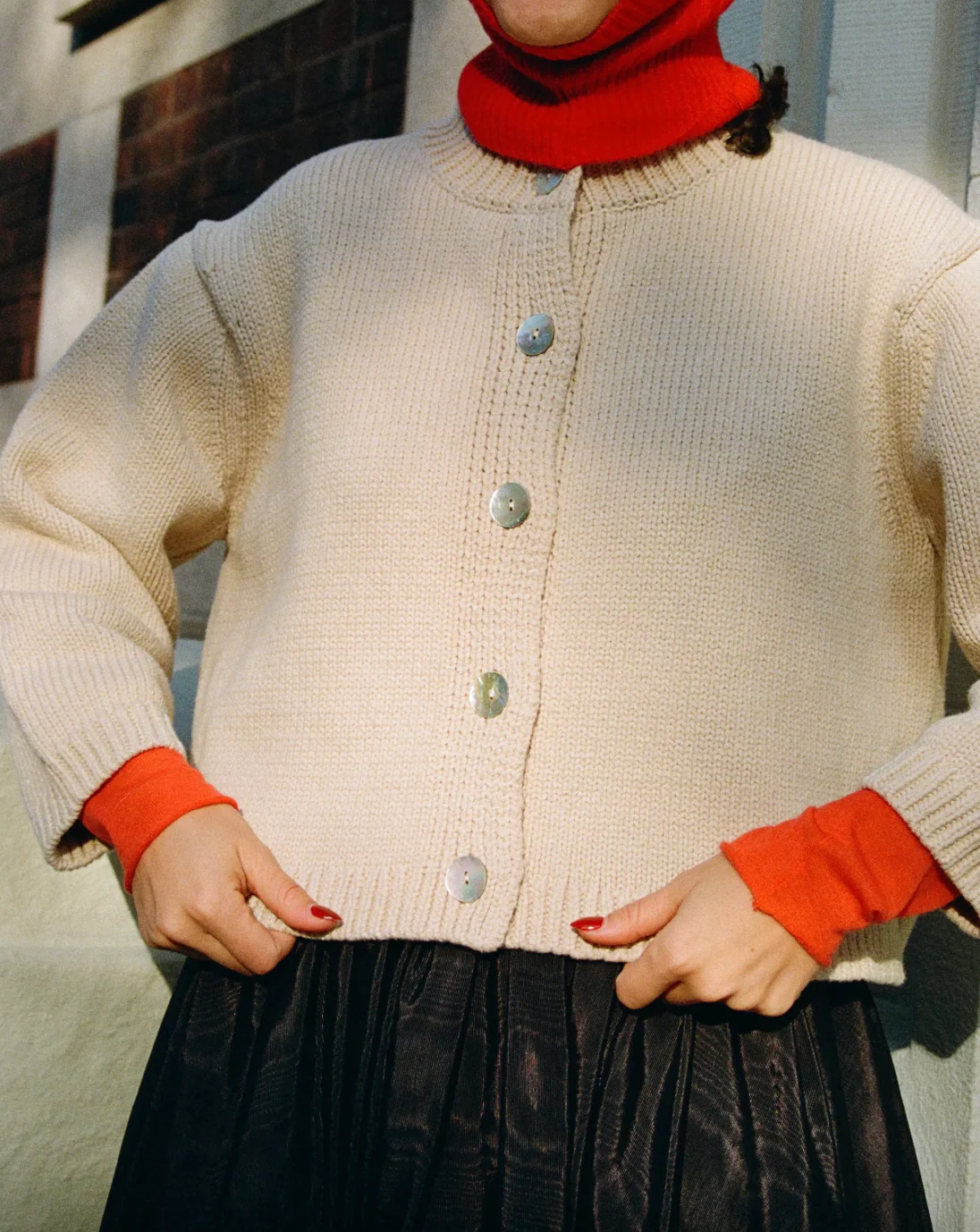Shiloh Cotton Cardigan, Oatmeal - Image 6
