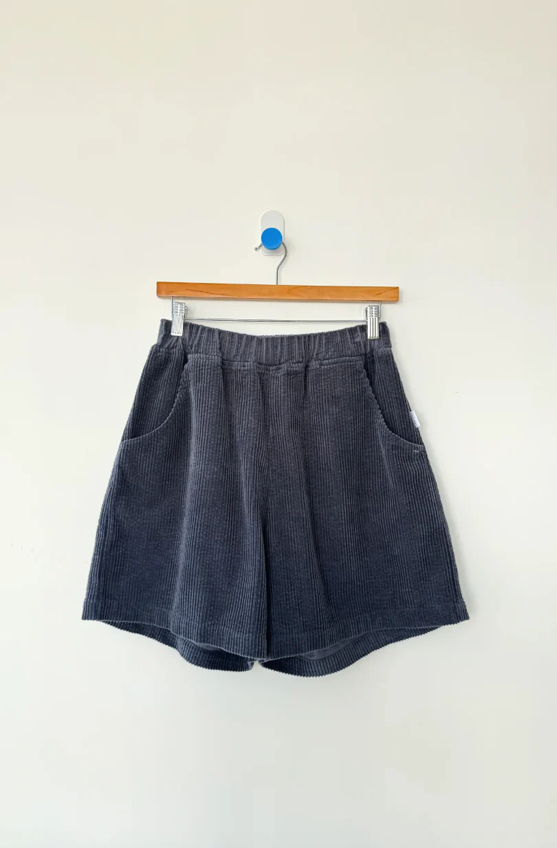 Soft Corduroy City Shorts, Charcoal - Image 6