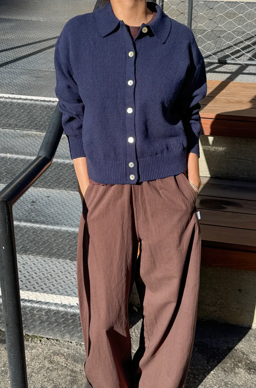 The Club Cardigan, Navy - Image 3