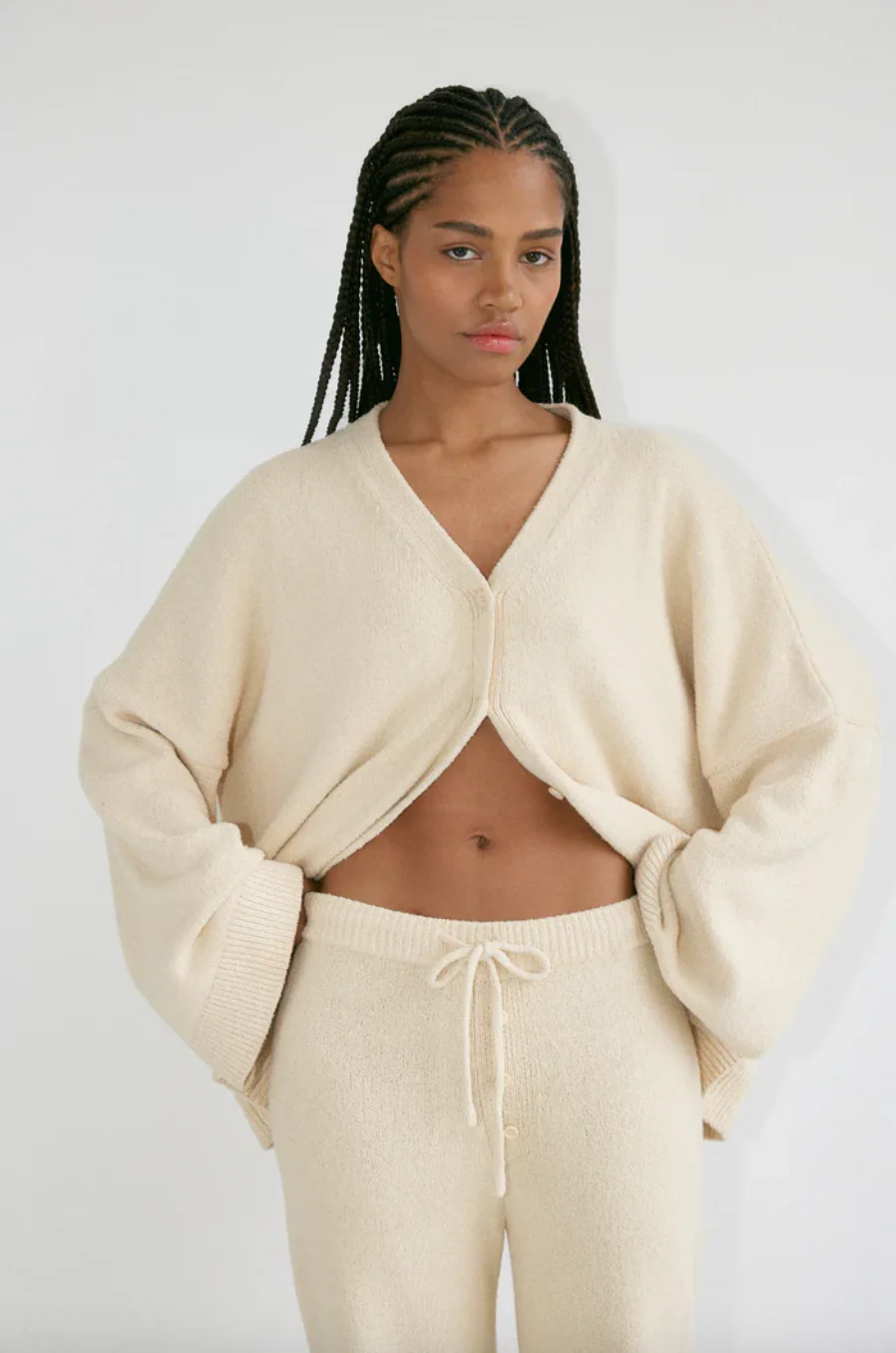 The Knit Trouser, Cream - Image 13