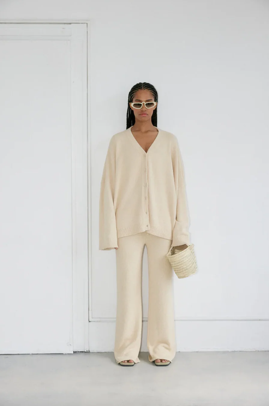 The Knit Trouser, Cream - Image 17
