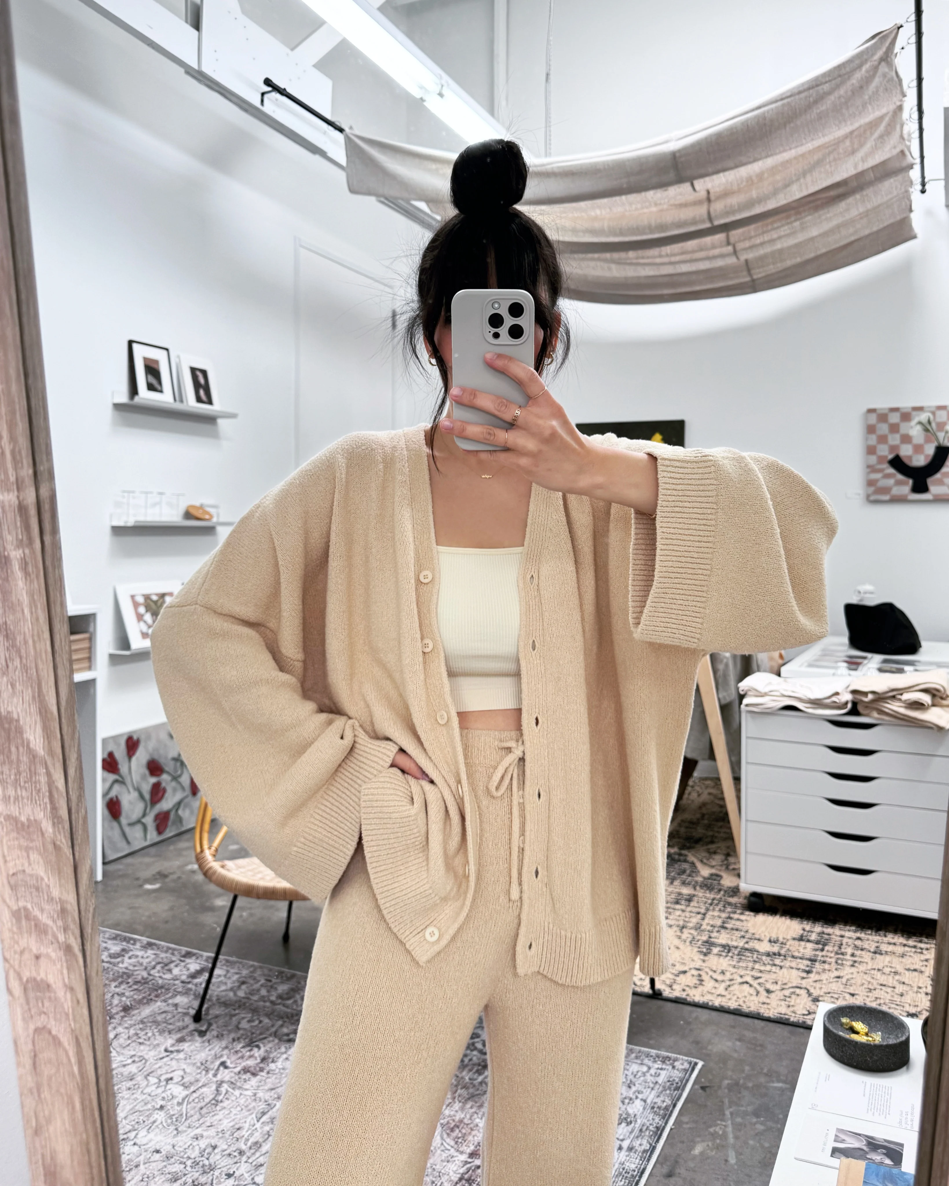 The Knit Trouser, Cream - Image 5
