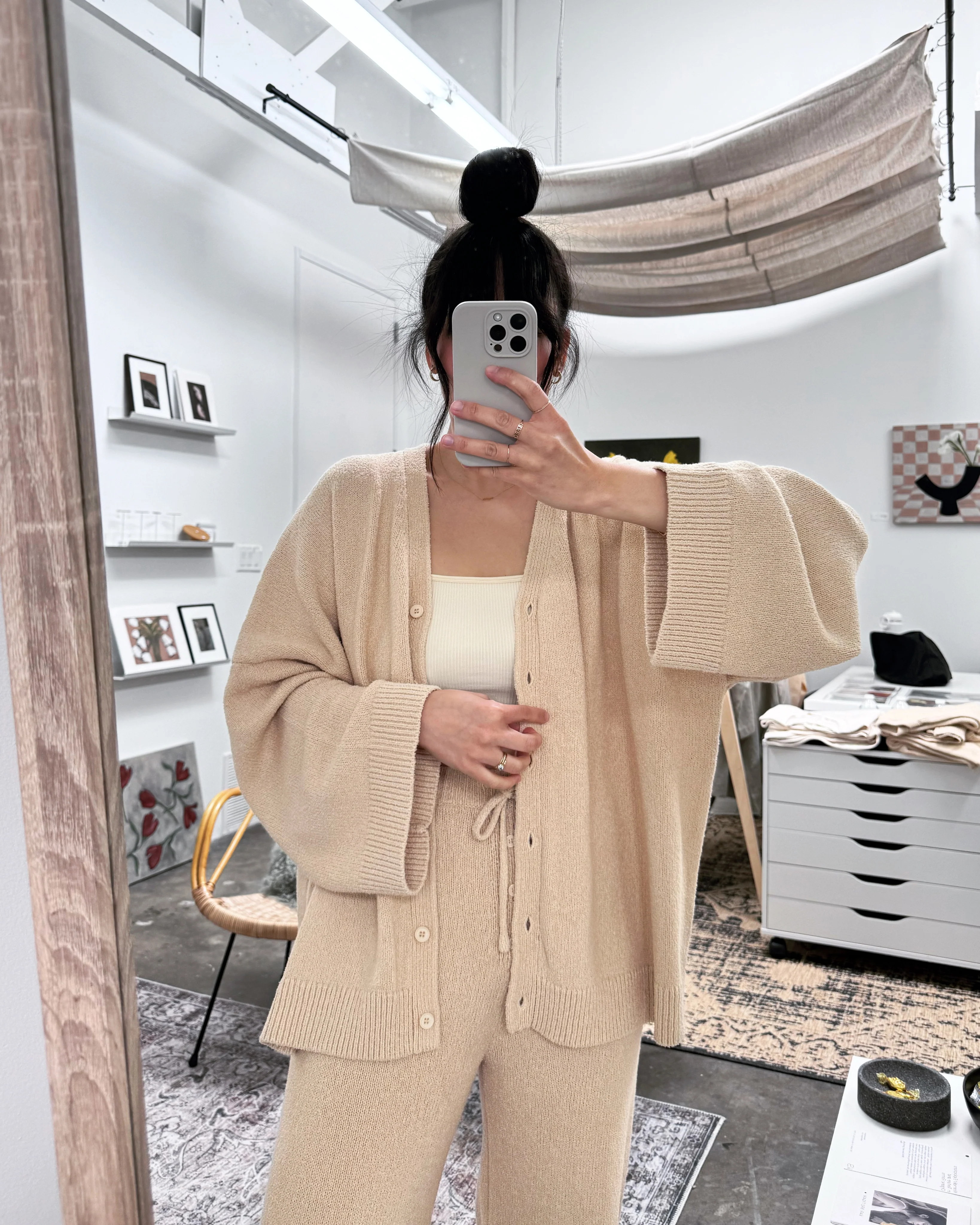 The Knit Trouser, Cream - Image 6