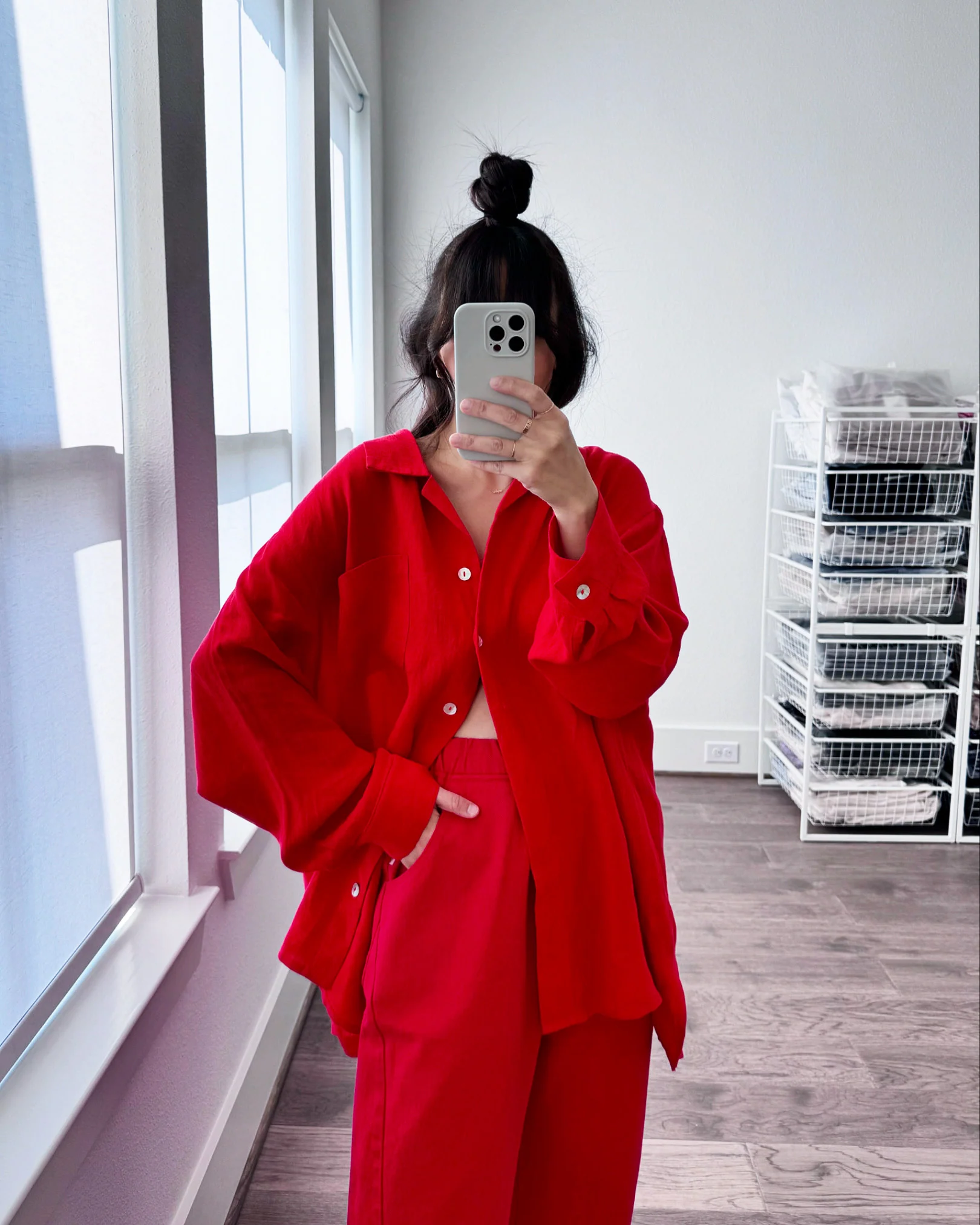 The Oxford, Lucky Red Linen (Sunchild Exclusive) - Image 6